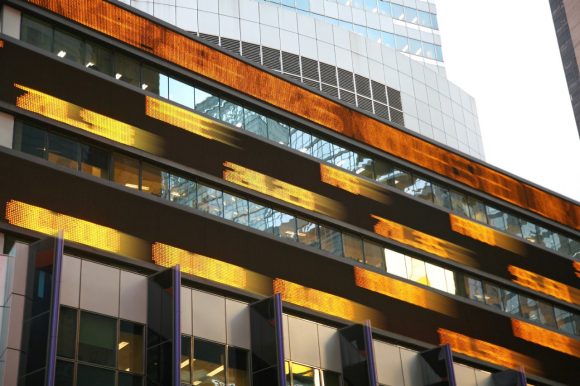 Moving stock market ticker